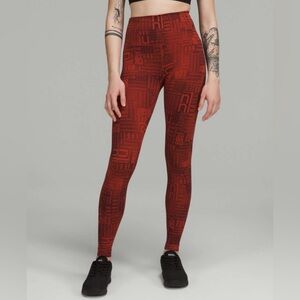 Lululemon Wunder Train High-Rise Tight 28'  Ombre Red Multi Size 10